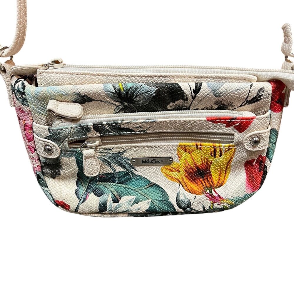 Multisac Crossbody Bag Multi Compartment Sleek Mini Valencia Floral New With Tag